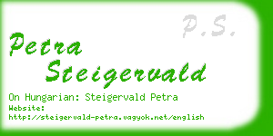 petra steigervald business card